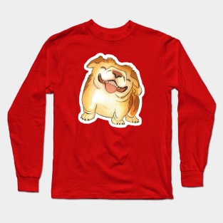 One Grinning Happy Bulldog Long Sleeve T-Shirt